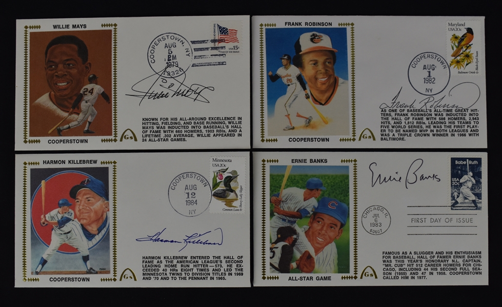 Collection of 4 Autographed 500 HR Club  First Day Covers 