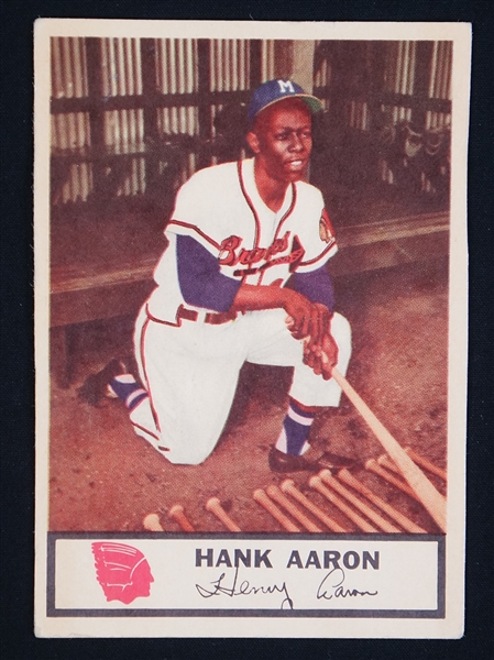 Hank Aaron 1955 Johnston Cookies Baseball Card #44