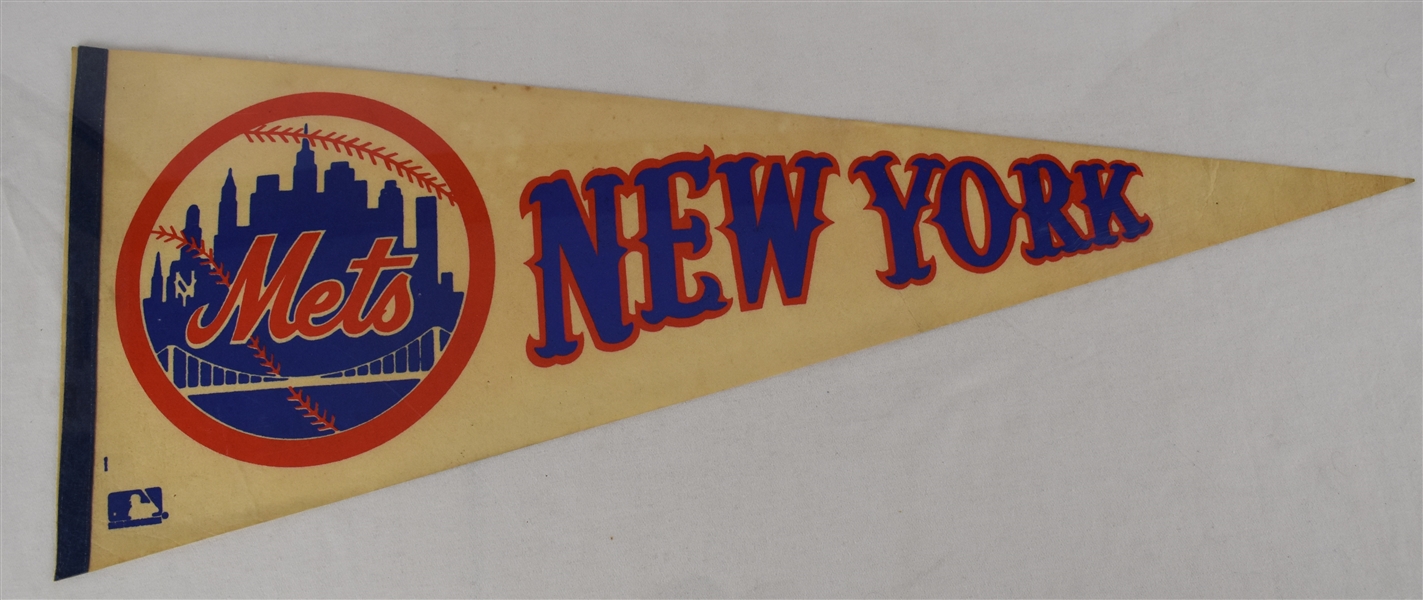 Vintage 1960s New York Mets Pennant