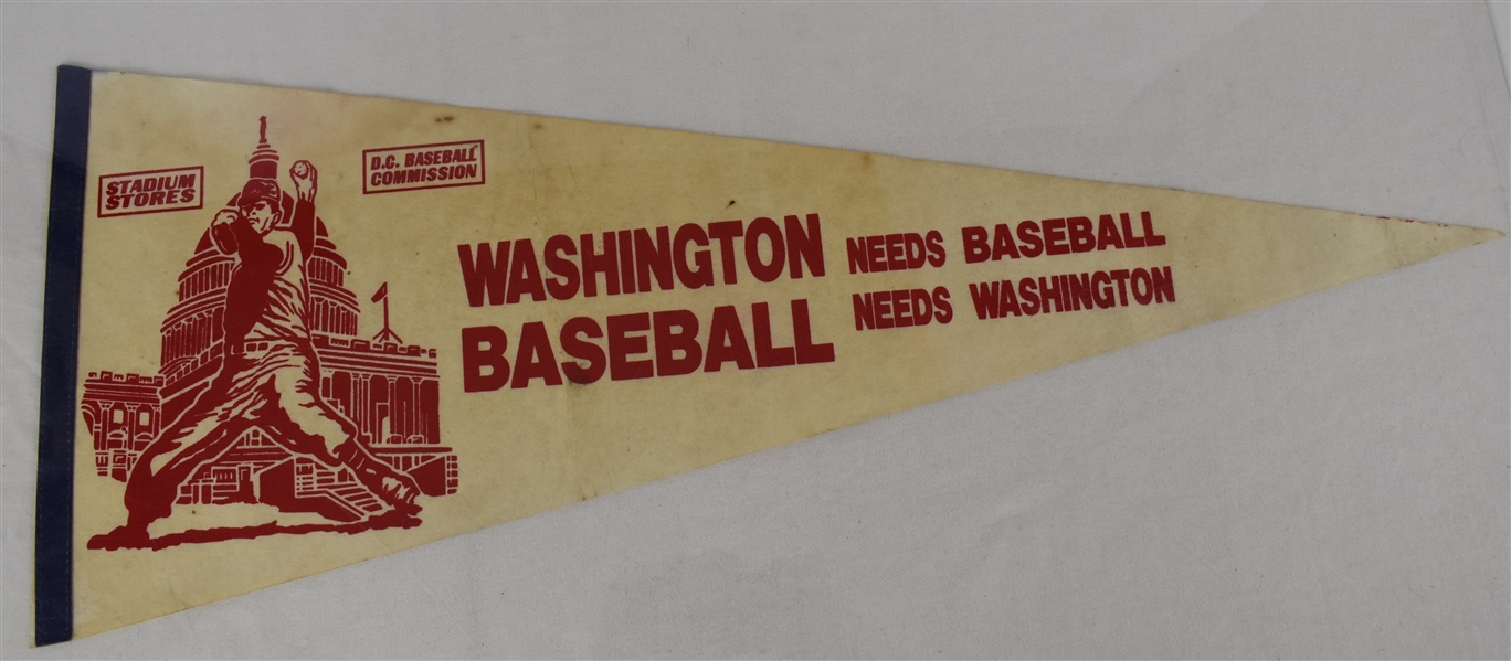 Vintage Washington Needs Baseball Pennant