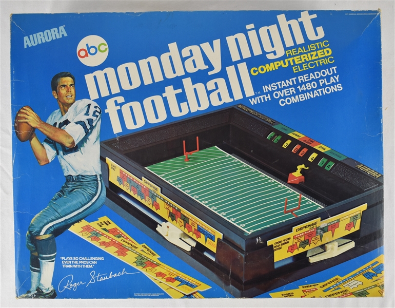 Roger Staubach Aurora 1972 Monday Night Football Game w/Original Box