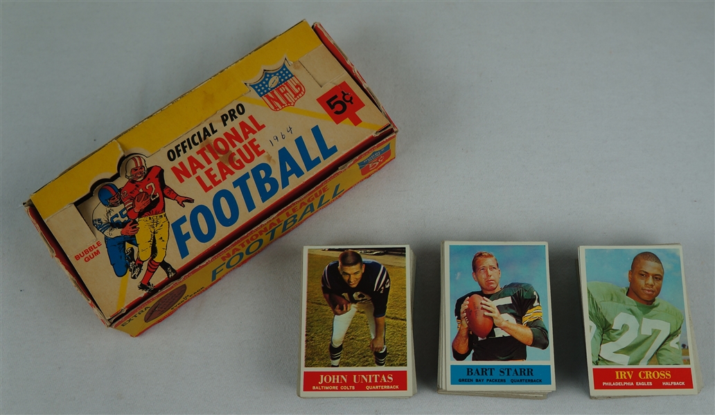 Vintage 1964 Philadelphia Complete Football Card Set EX/MT w/Original Wax Pack Box