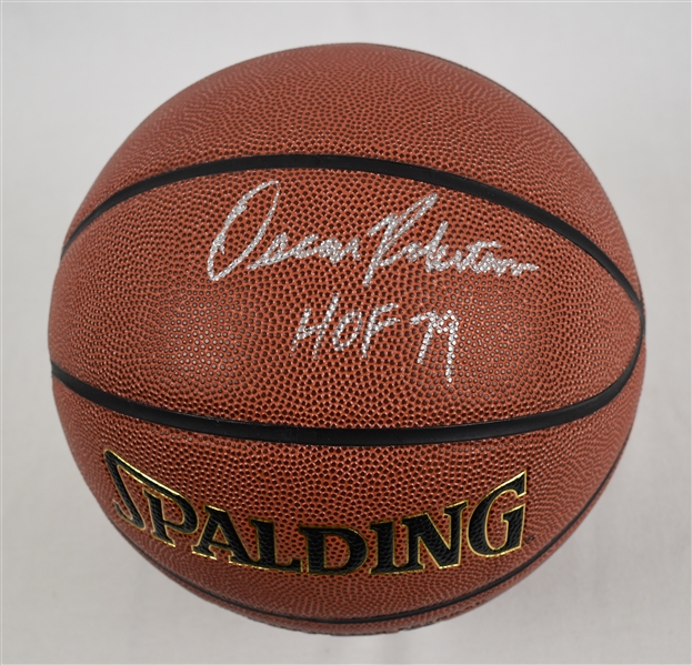 Oscar Robertson Autographed & Inscribed Basketball