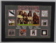 Led Zeppelin Group Signed Framed Display w/John Bonham *RARE* PSA/DNA
