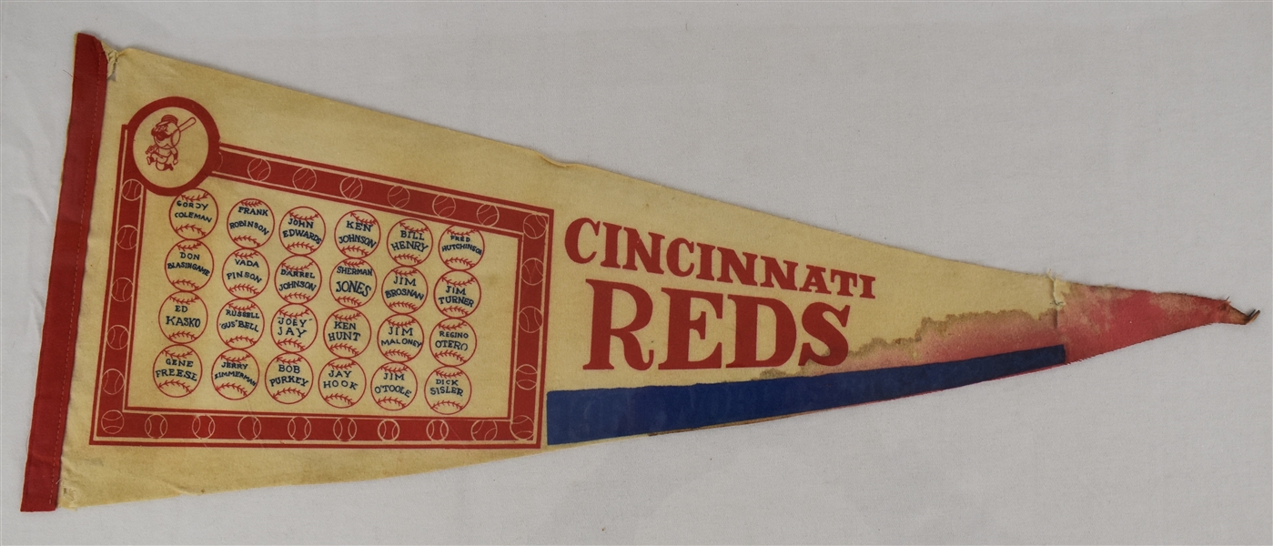 Vintage 1961 Cincinnati Reds Pennant