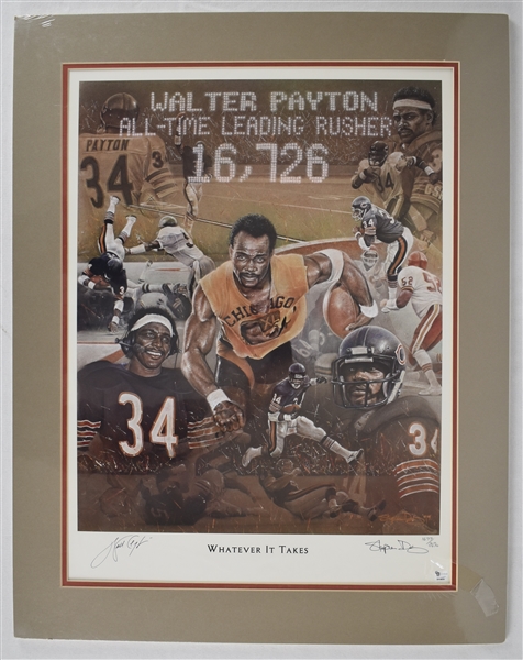 Walter Payton "Whatever It Takes" Autographed Limited Edition Lithograph