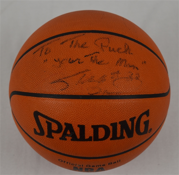 Shaquille ONeal Autographed Basketball w/Puckett Family Provenance
