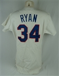 Nolan Ryan c. 1990-93 Texas Rangers Game Used Jersey w/ MEARS & Dave Miedema LOAs