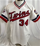 Kirby Puckett 1986 Minnesota Twins Game Used Jersey w/Sports Investors LOA