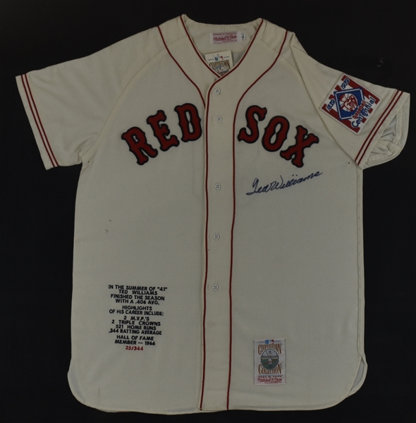 Ted Williams Autographed Limited Edition Jersey Jersey