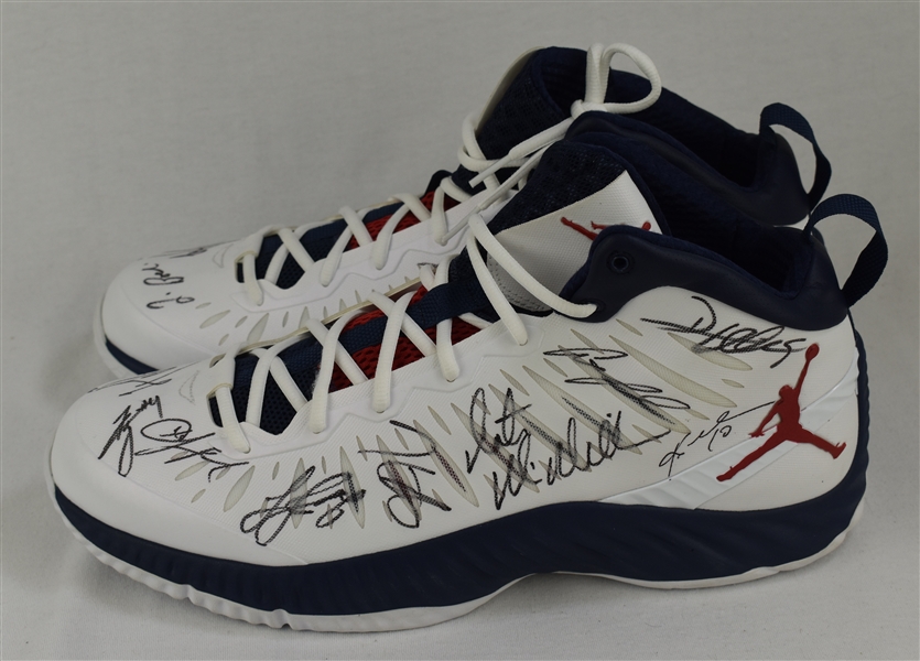 Team U.S.A. Basketball 2012 Olympic Gold Medal Team Signed Shoes w/Kobe Bryant & LeBron James Signed Twice 