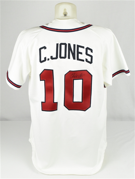 Chipper Jones 1996 Atlanta Braves Game Used & Autographed Jersey w/Dave Miedema LOA