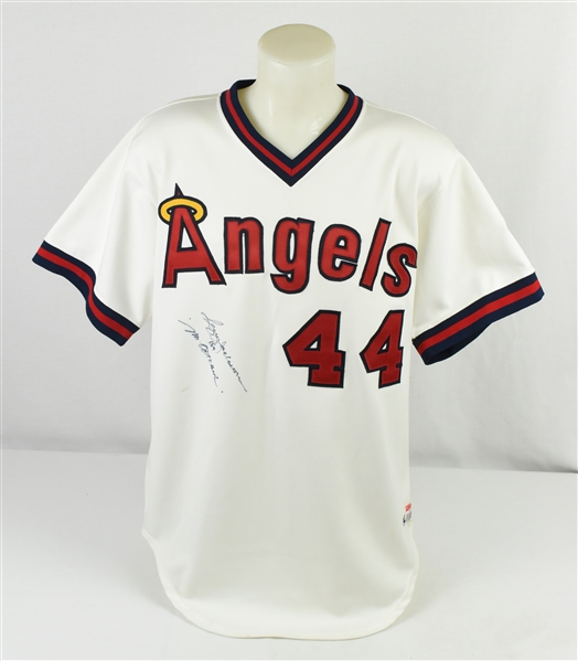 Reggie Jackson 1984 California Angels Game Used & Autographed Jersey w/Dave Miedema LOA