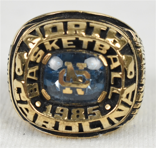 Ranzino Smith 1984-85 UNC Tar Heels Elite Eight ACC Championship 10k Gold Ring 