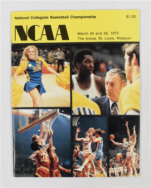 Bill Walton Autographed 1973 NCAA Basketball Championship Game Program