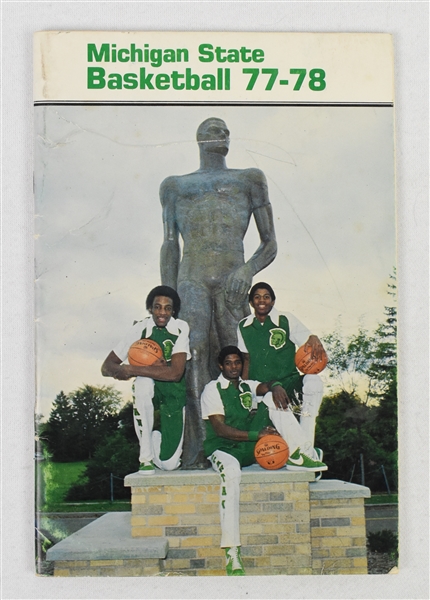 Michigan State 1977-78 Basketball Yearbook w/Magic Johnson