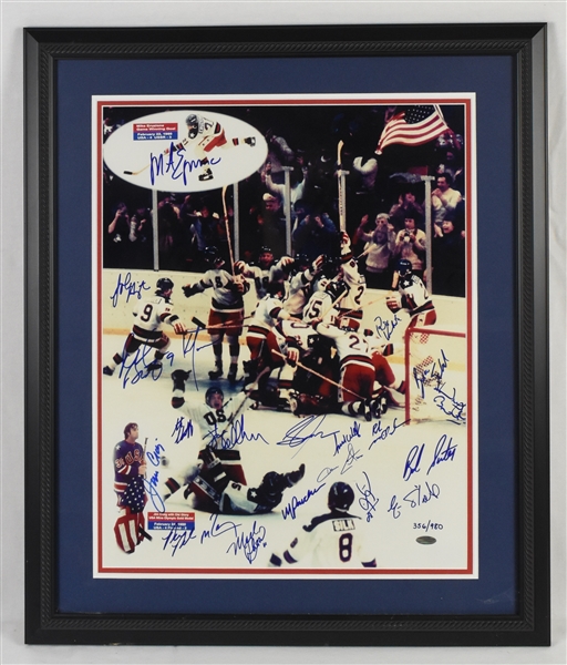Miracle On Ice 16x20 USA 1980 Olympic Team Signed Photo Including Herb Brooks