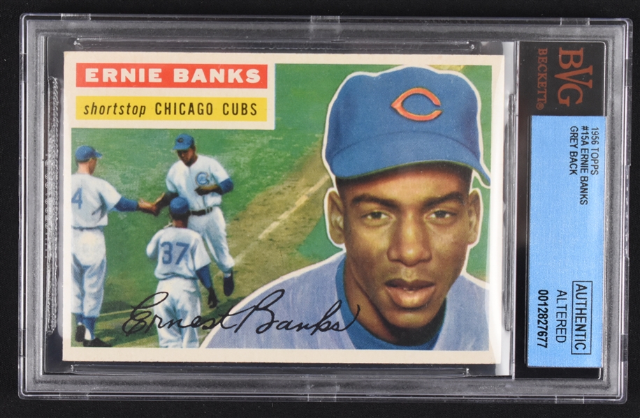 Ernie Banks 1956 Topps #15 Baseball Card BGS Authentic