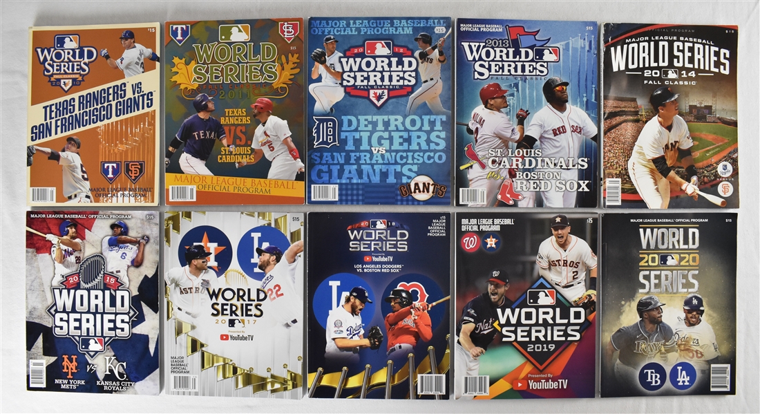 Lot Detail Collection of 20102020 World Series Programs
