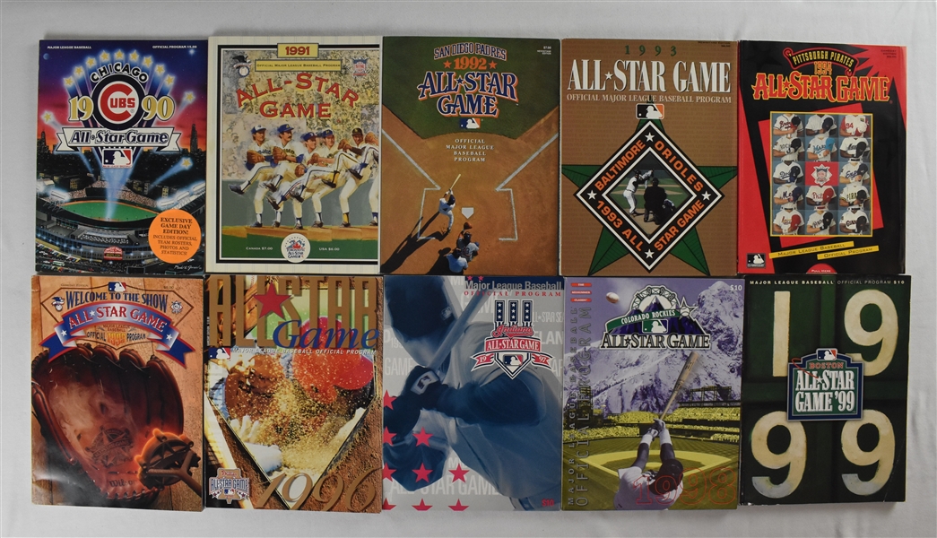 Collection of 1990-1999 All-Star Game Programs
