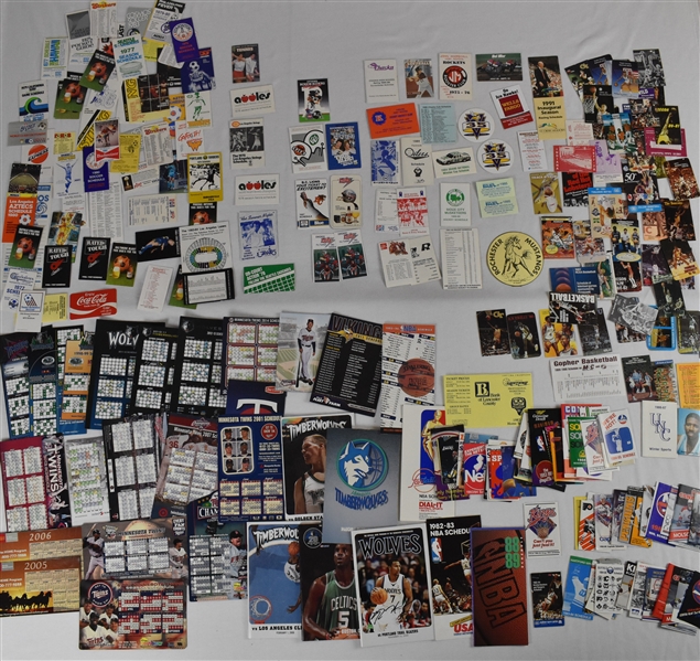 Collection of Vintage Hockey CFL NBA & NCAA Basketball Schedules