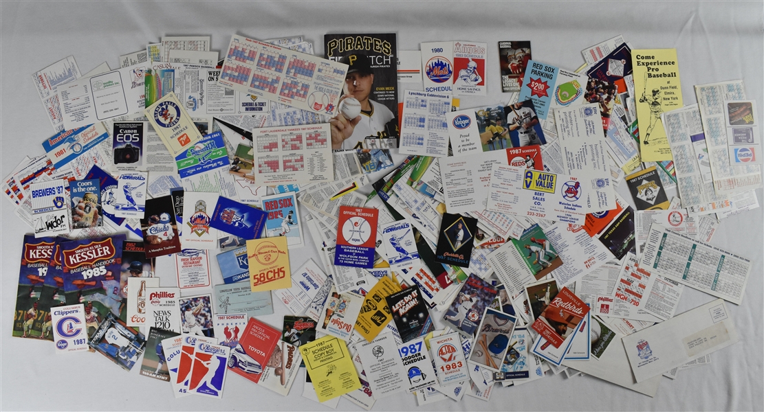 MLB Collection of Vintage Schedules