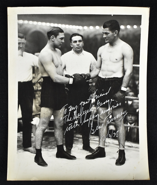 Gene Tunney Autographed 1938 Inscribed 8x10 Photo
