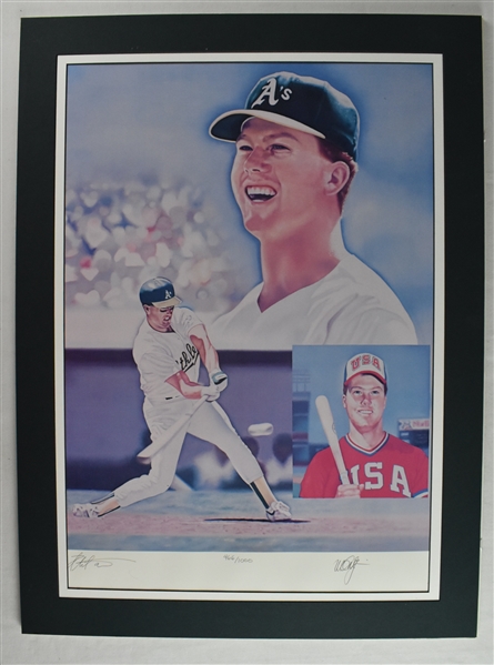 Mark McGwire Autographed Limited Edition U.S.A. & Athletics Lithograph