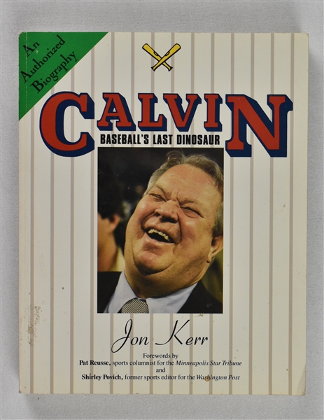 Calvin Griffith Signed & Inscribed Book to Sid Hartman