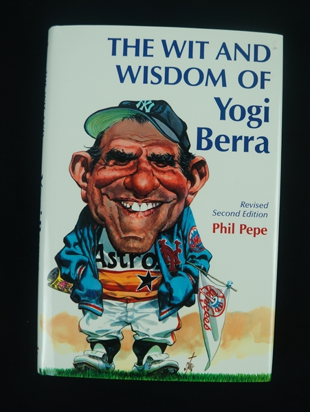 Yogi Berra Autographed Hard Cover Copy of the Book "The Wit & Wisdom of Yogi Berra"