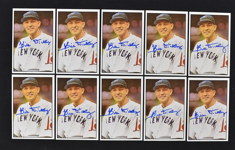 Bill Dickey Collection of 10 Autographed Cards 7 From Bill Dickey Collection