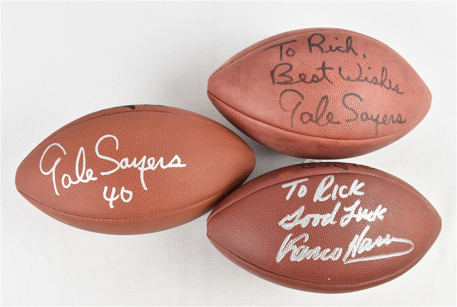 Collection of Autographed & Inscribed Footballs w/Gale Sayers