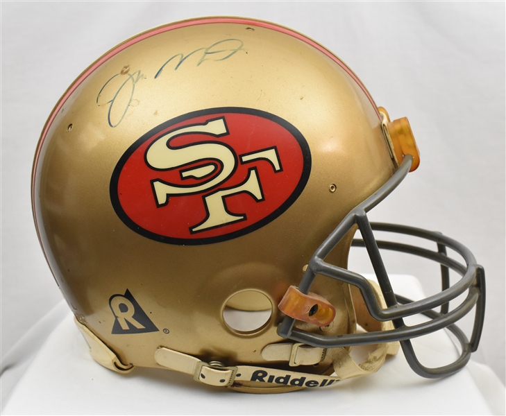 San Francisco 49ers Game Used Helmet Signed by Joe Montana