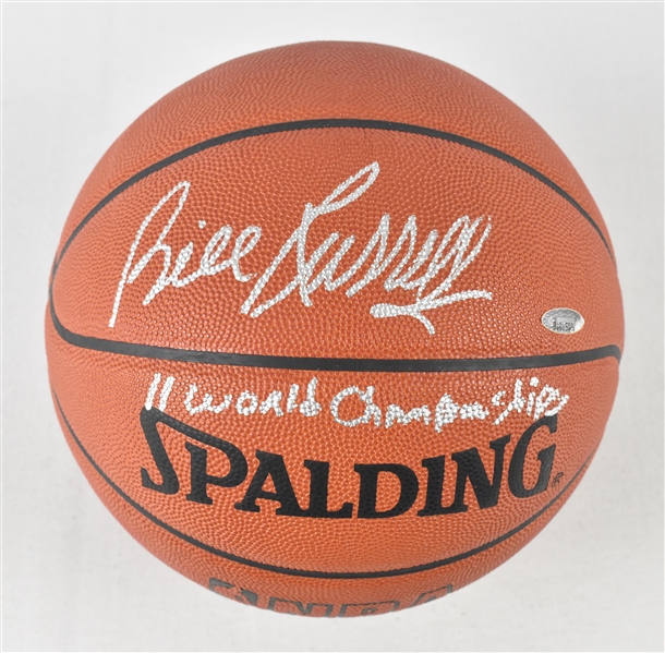 Bill Russell Autographed & Inscribed 11 World Championships Basketball 