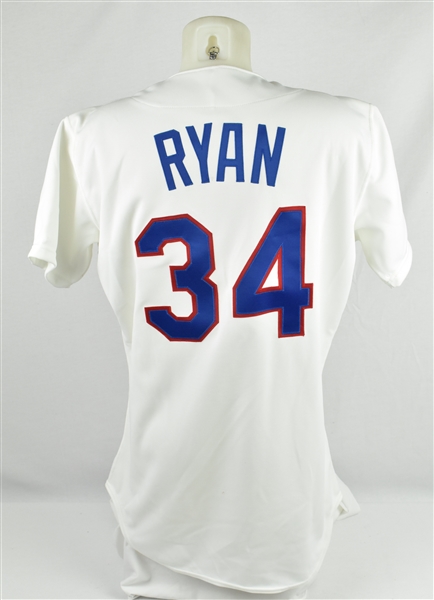Nolan Ryan 1989 Autographed Texas Rangers Game Style Jersey  