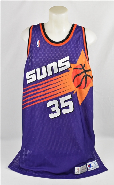 Joe Kleine 1993-94 Phoenix Suns Game Used Road Blue Jersey w/Dave Miedema LOA
