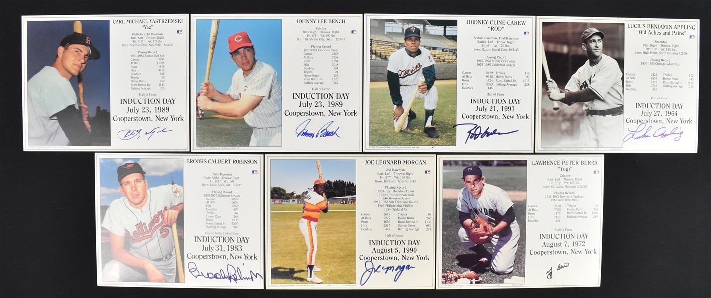 HOF Hitters Autographed 8x10 Hall of Fame Plaques