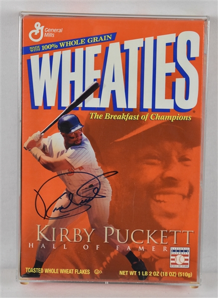 Kirby Puckett Autographed Wheaties Box
