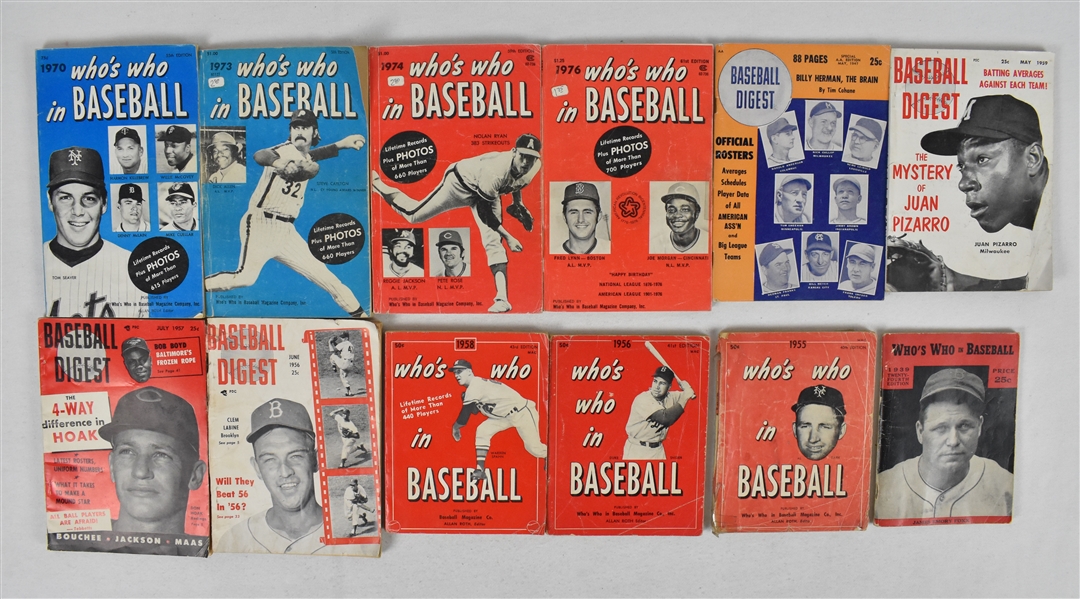 Vintage Whos Who In Baseball & Baseball Digest Magazines
