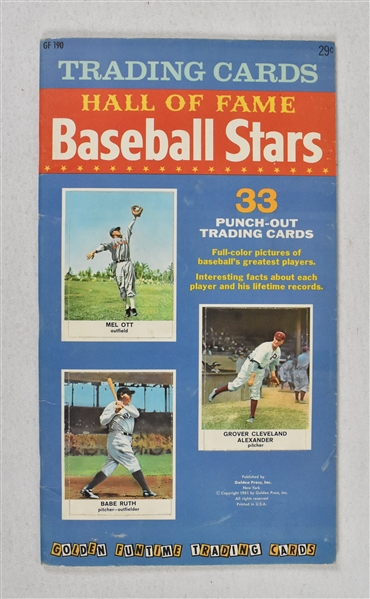 Hall of Fame Baseball Stars 1961 Golden Press Cards