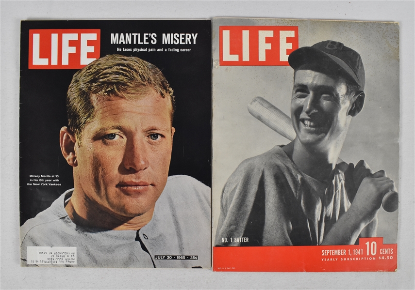Mickey Mantle & Ted Williams LIFE Magazines