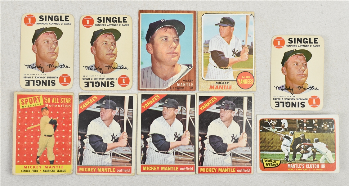 Mickey Mantle Vintage Baseball Card Collection
