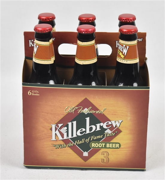 Harmon Killebrew Autographed 6 Pack of Killebrew Root Beer *All 6 Bottles Signed*