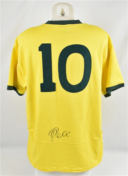 Pele Autographed Soccer Jersey