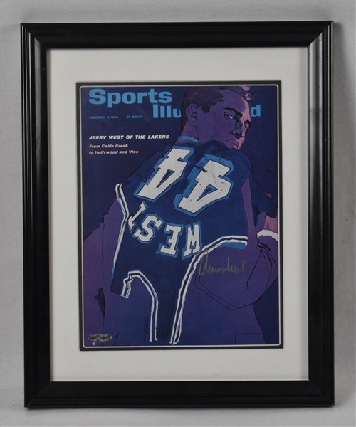 Jerry West Autographed Framed Sports Illustrated UDA
