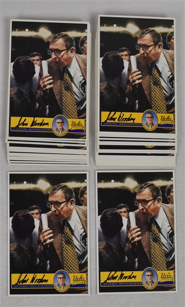 John Wooden Autographed Lot of 30 Basketball Cards