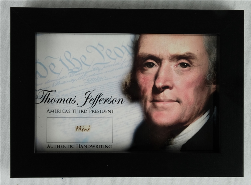Thomas Jefferson Autographed "Word" Photo JSA