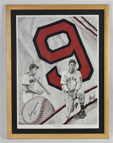 Ted Williams Autographed & Inscribed 1941 Framed 23x26 Display #290/521 JSA