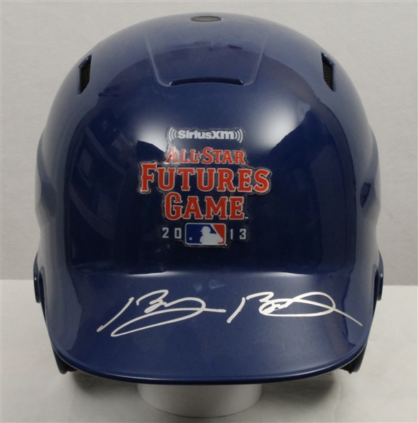 Byron Buxton 2013 Futures All-Star Game Used & Autographed Pre-Rookie Helmet MLB Authentication