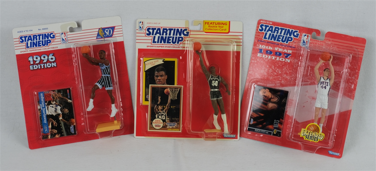 Collection of Basketball Starting Line Ups In Original Packaging w/Penny Hardaway